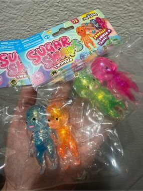 Sugar Swaps Triplets Glitter Squishy Toy. Babiy Twinsies. New